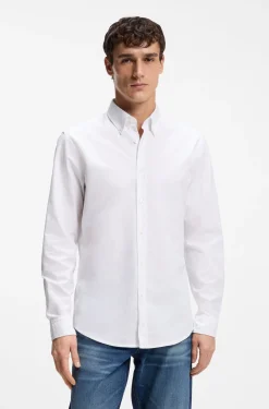 Regular-fit button-down shirt in Oxford cotton