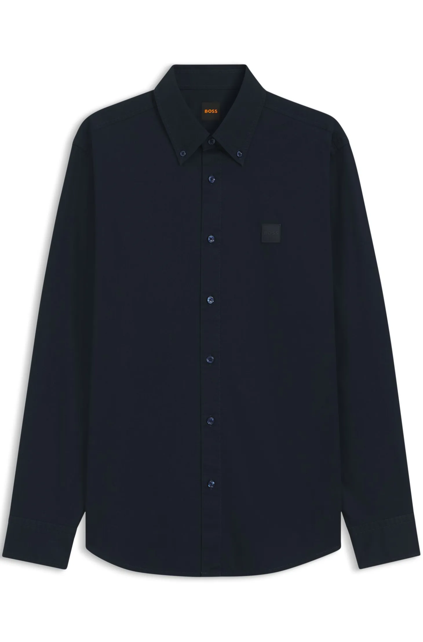 Regular-fit button-down shirt in cotton twill