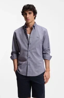 Regular-fit button-down shirt in Oxford cotton