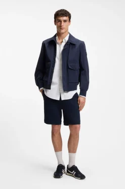 Regular-fit button-down shirt in cotton twill