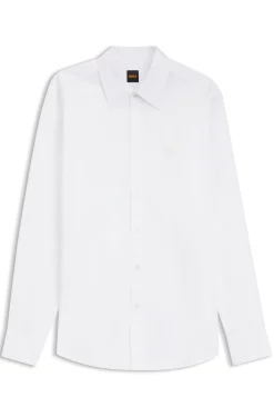 Regular-fit button-down shirt in cotton twill