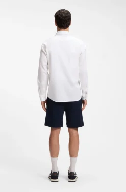 Regular-fit button-down shirt in cotton twill