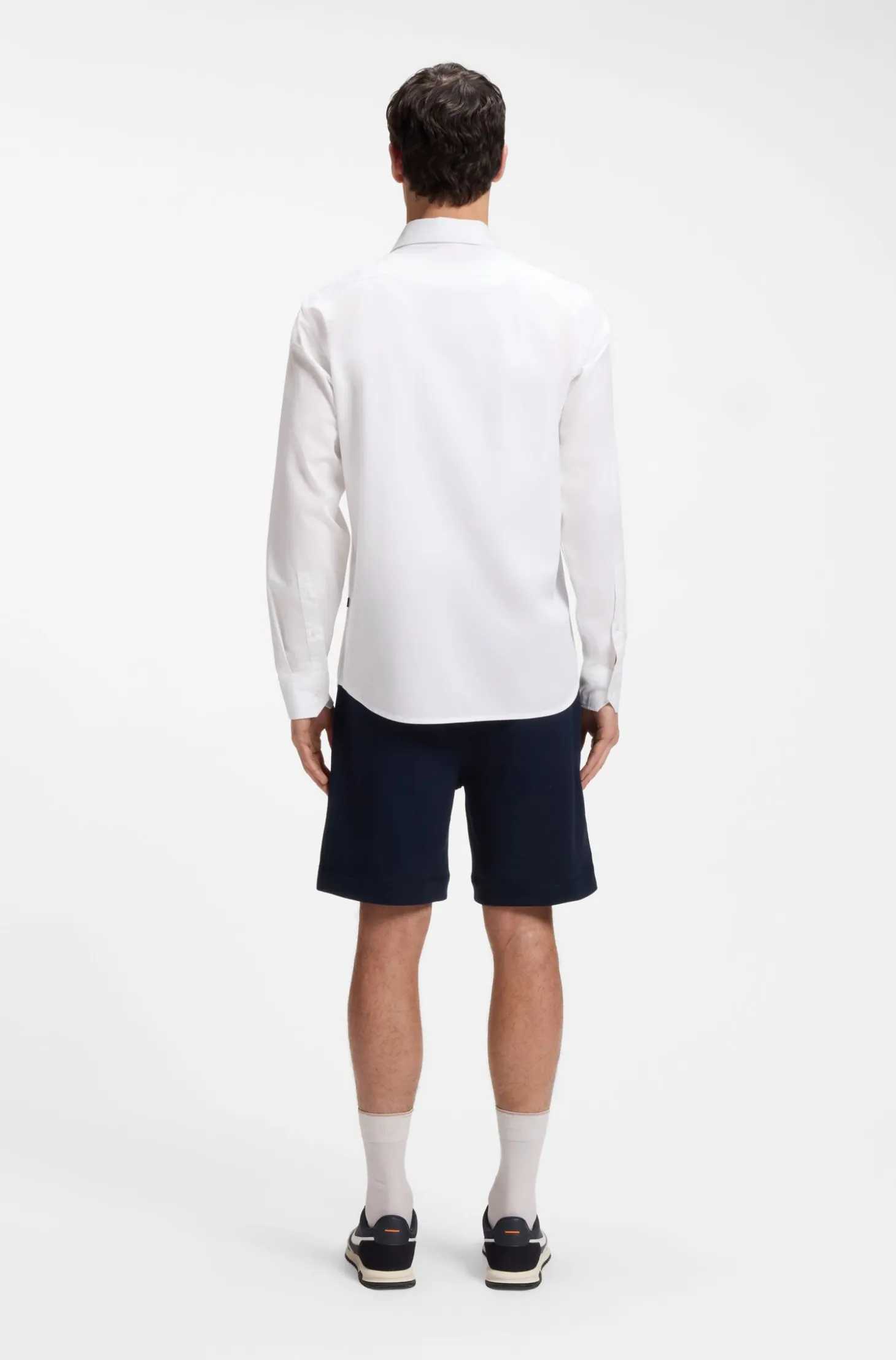 Regular-fit button-down shirt in cotton twill