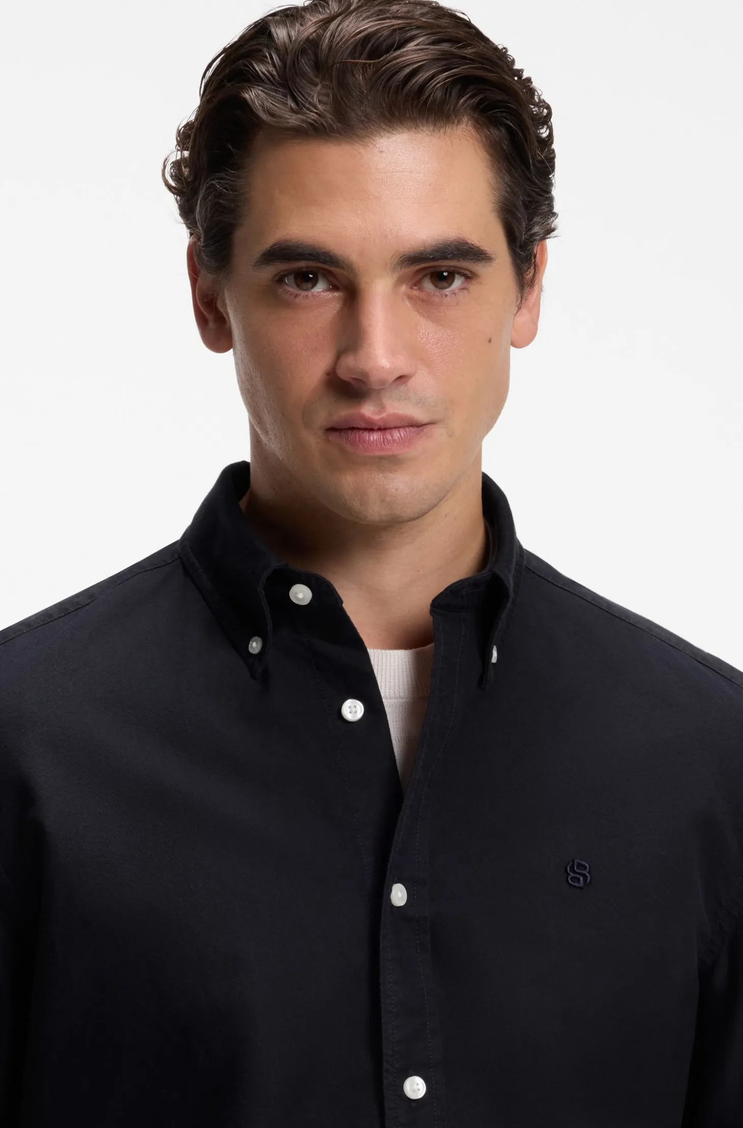 Regular-fit button-down shirt in Oxford cotton