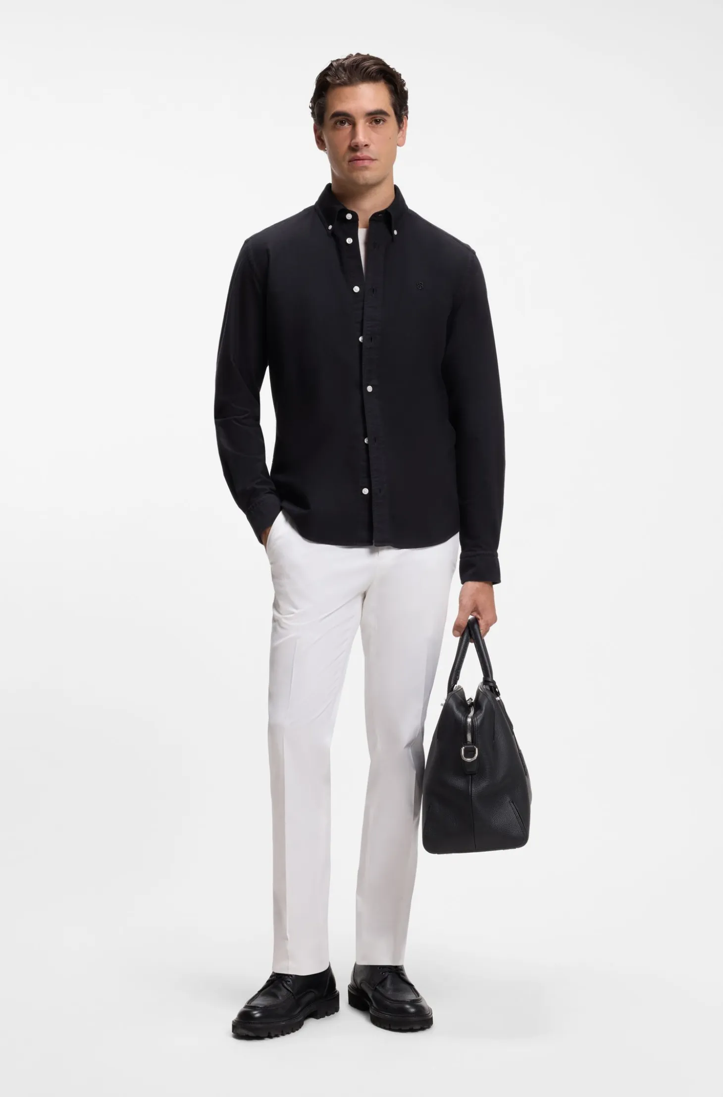 Regular-fit button-down shirt in Oxford cotton