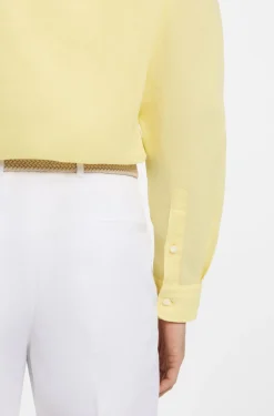 Regular-fit button-down shirt in linen