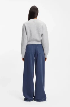 Regular-fit cardigan with open-work stitching