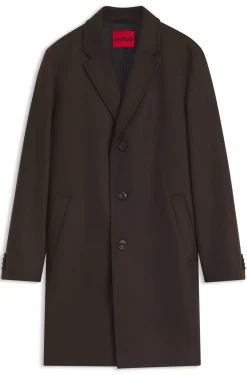 Regular-fit coat in a virgin-wool blend