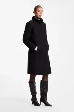 Regular-fit coat in a wool blend