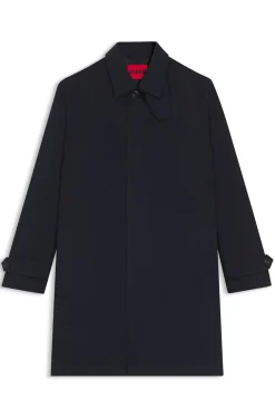 Regular-fit coat in water-repellent gabardine