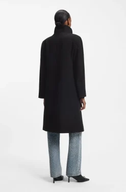 Regular-fit coat with asymmetric zip