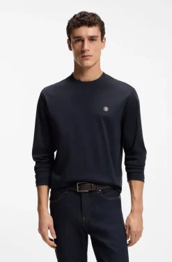 Regular-fit cotton T-shirt with subtle logo detail