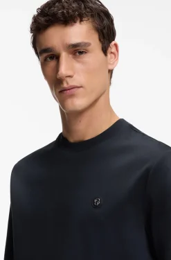 Regular-fit cotton T-shirt with subtle logo detail