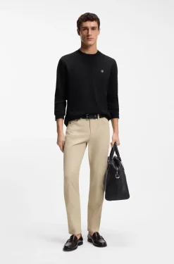Regular-fit cotton T-shirt with subtle logo detail