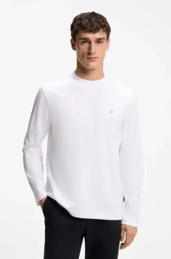 Regular-fit cotton T-shirt with subtle logo detail