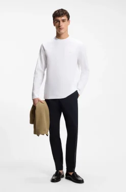 Regular-fit cotton T-shirt with subtle logo detail