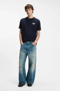 Regular-fit cotton T-shirt with logo print