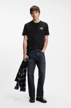 Regular-fit cotton T-shirt with logo print