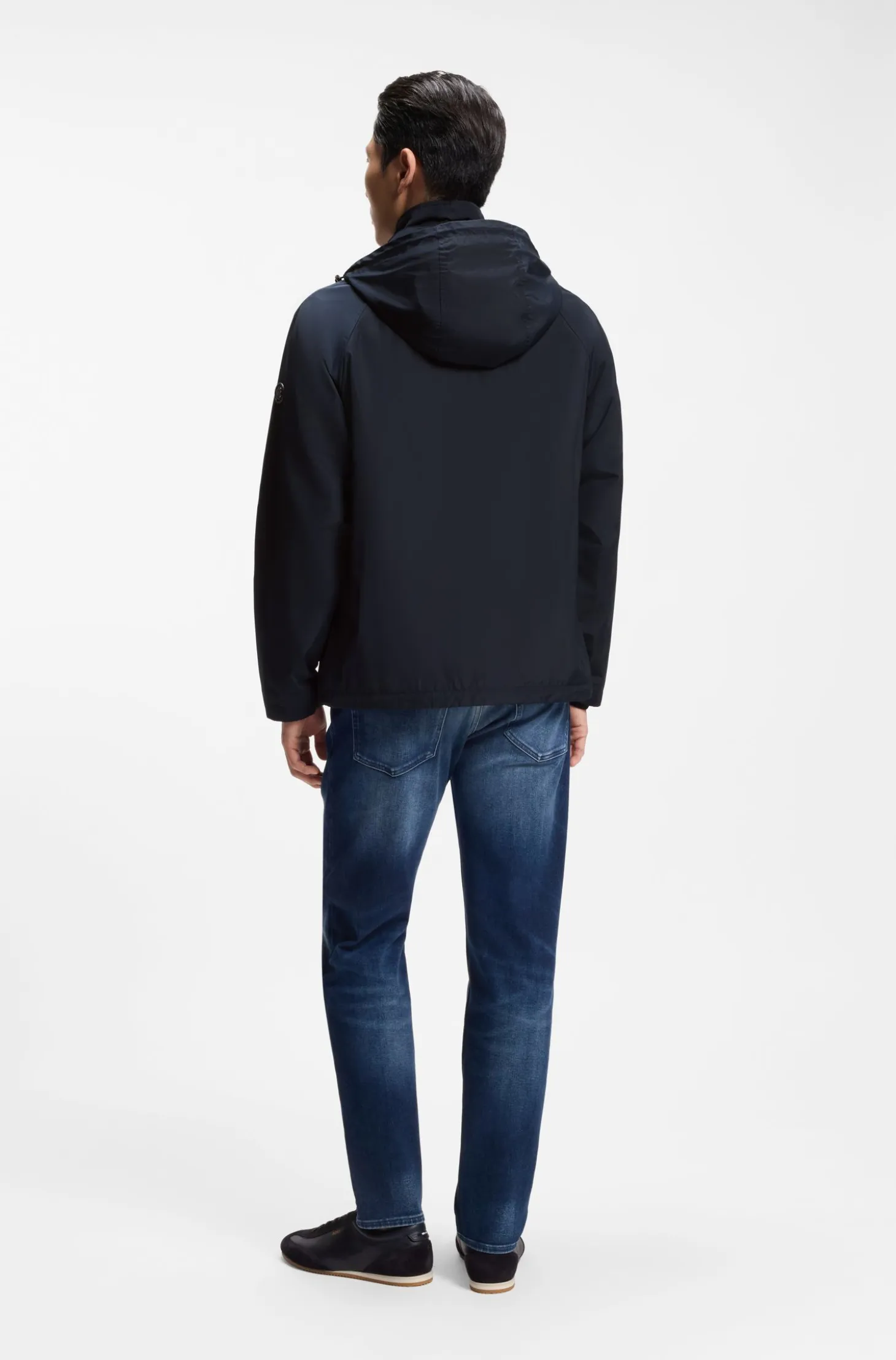 Regular-fit hooded jacket with water-repellent finish