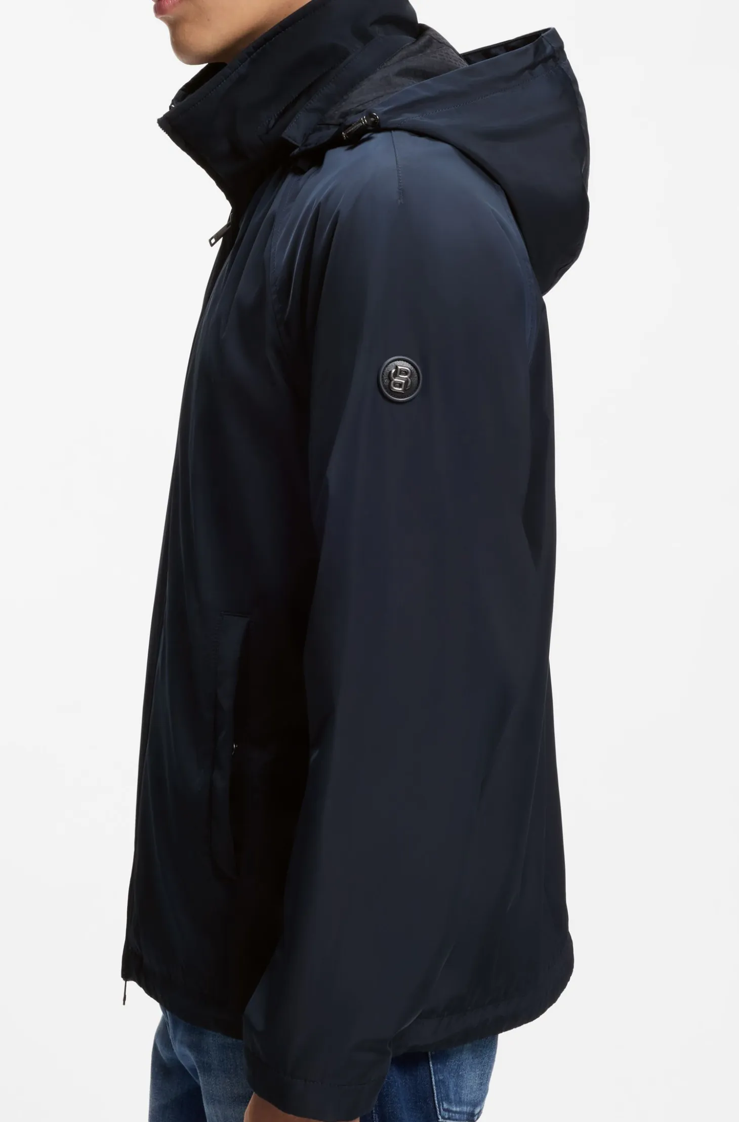 Regular-fit hooded jacket with water-repellent finish