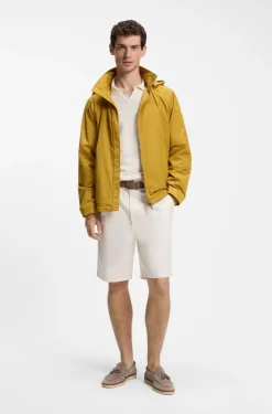 Regular-fit hooded jacket with water-repellent finish