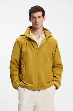 Regular-fit hooded jacket with water-repellent finish