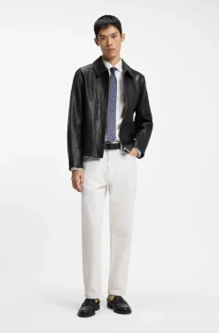 Regular-fit jacket in nappa leather