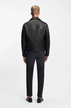Regular-fit jacket in nappa leather