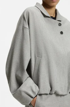 Regular-fit jacket in stretch sharkskin