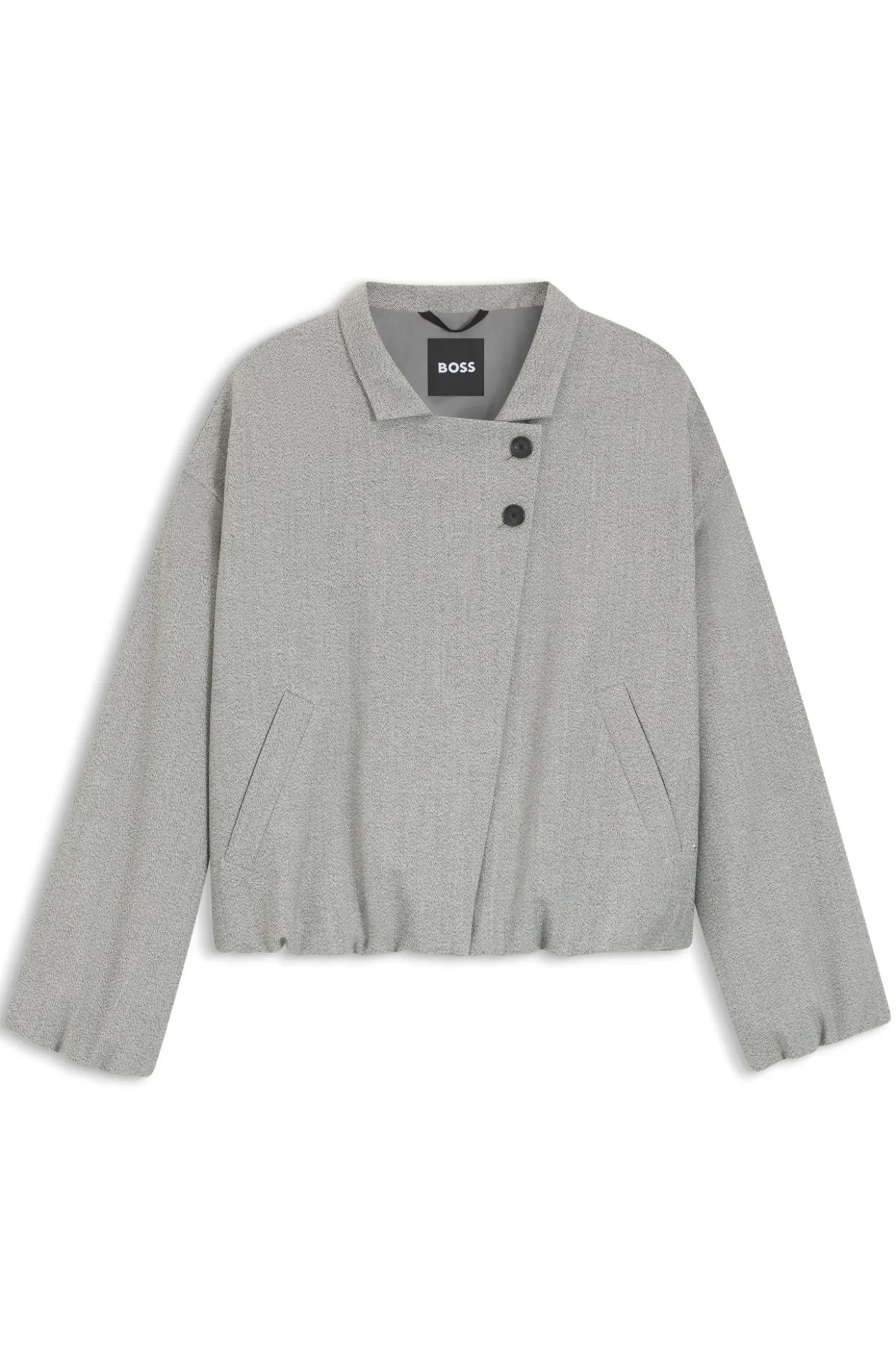 Regular-fit jacket in stretch sharkskin