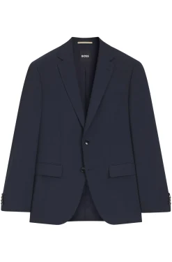 Regular-fit jacket in stretch wool