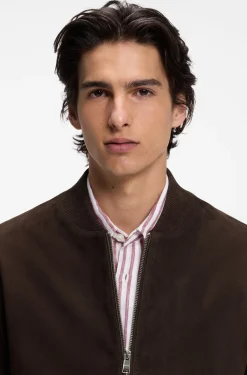 Regular-fit jacket in suede