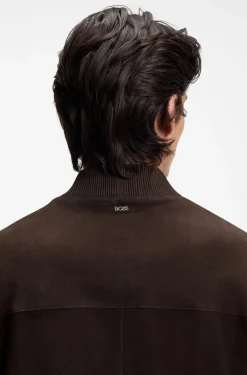 Regular-fit jacket in suede