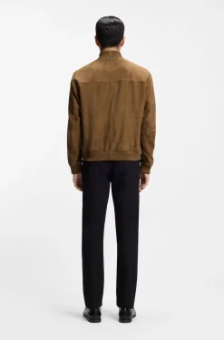 Regular-fit jacket in suede