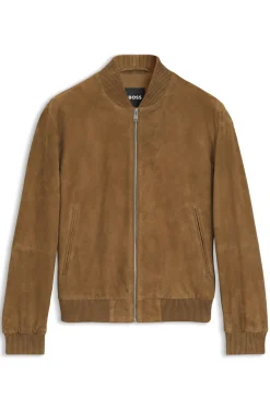 Regular-fit jacket in suede
