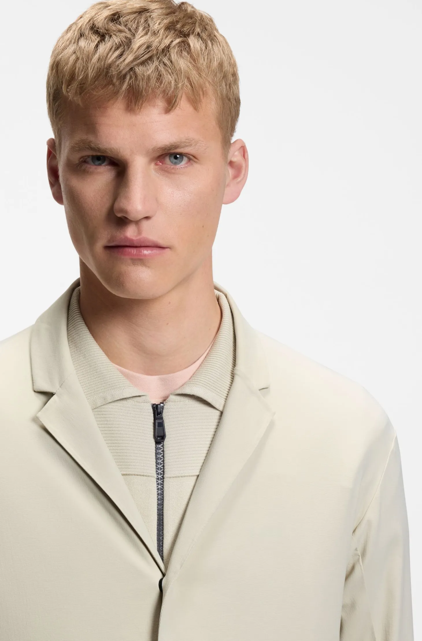 Regular-fit jacket in water-repellent stretch fabric