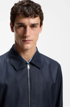 Regular-fit jacket in water-repellent coated fabric