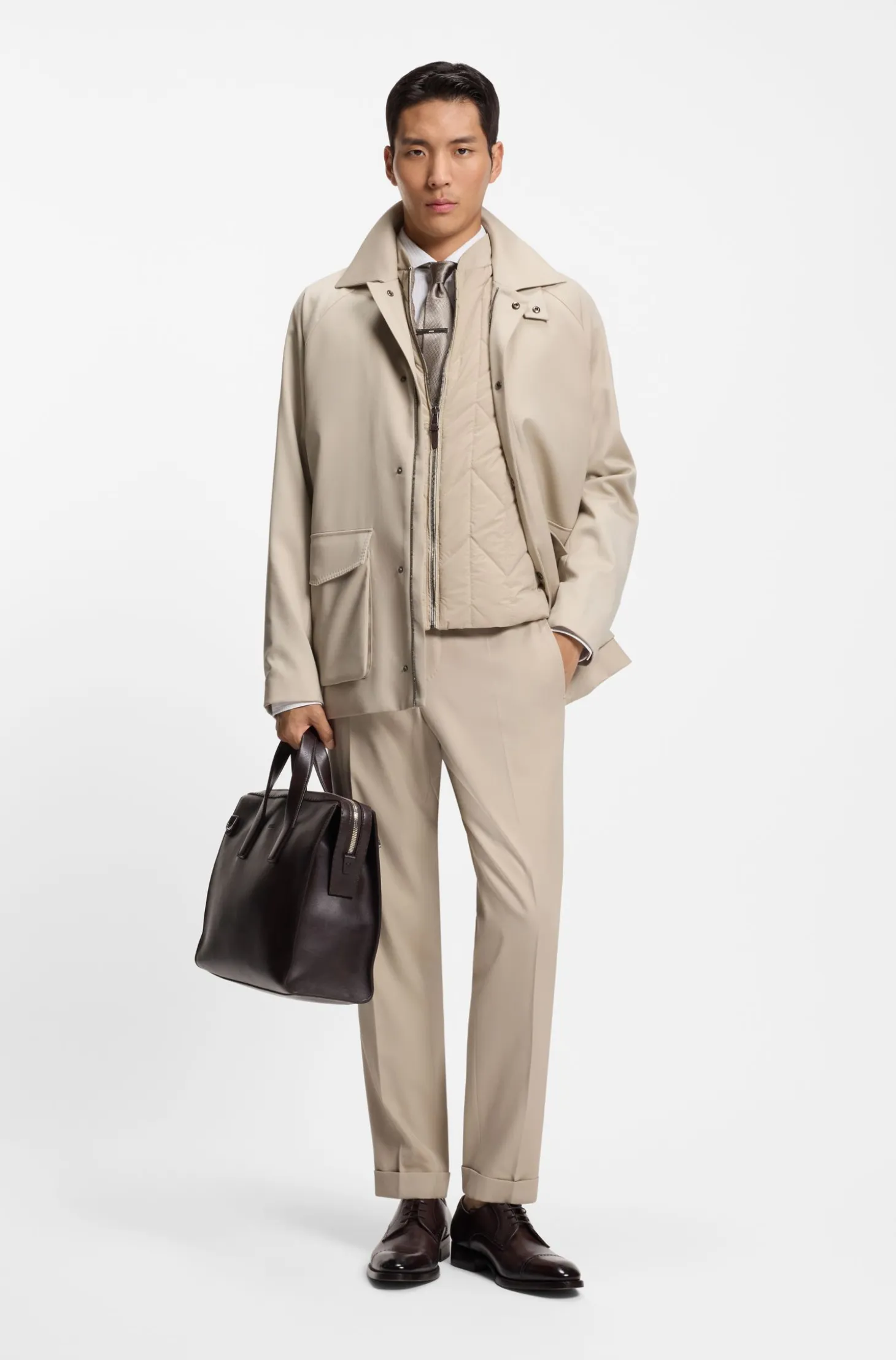 Regular-fit jacket with inner vest