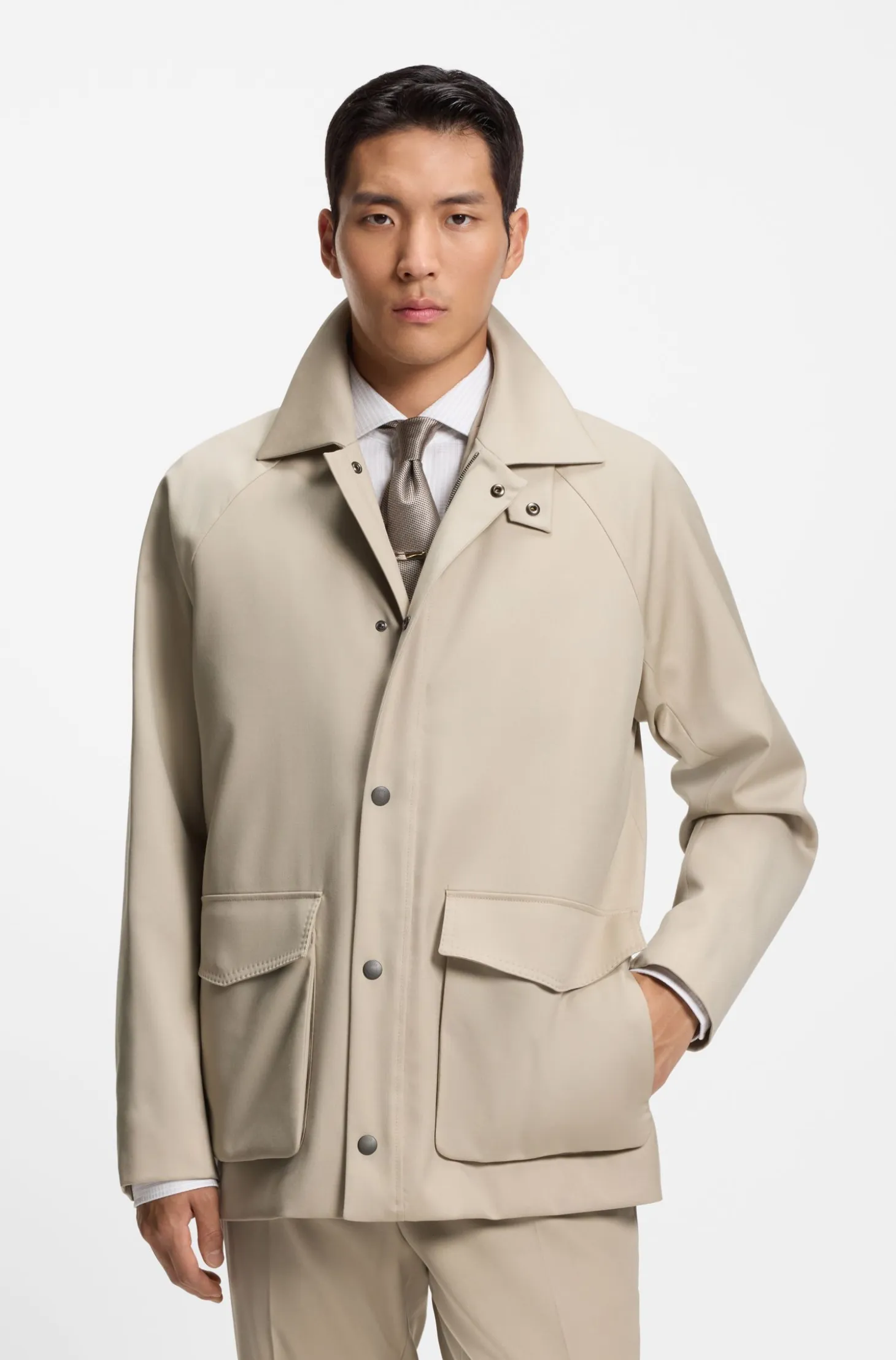 Regular-fit jacket with inner vest