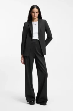 Regular-fit jacket with notch lapels