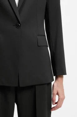 Regular-fit jacket with notch lapels