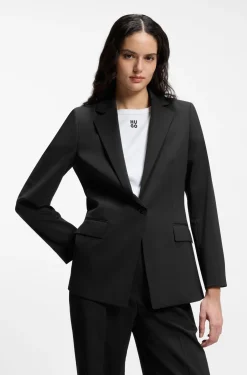 Regular-fit jacket with notch lapels