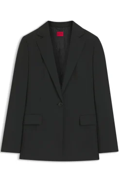 Regular-fit jacket with notch lapels