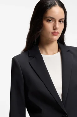 Regular-fit jacket with notch lapels