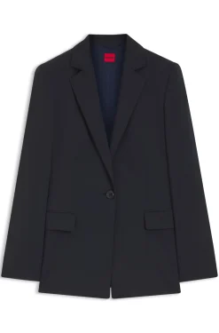 Regular-fit jacket with notch lapels