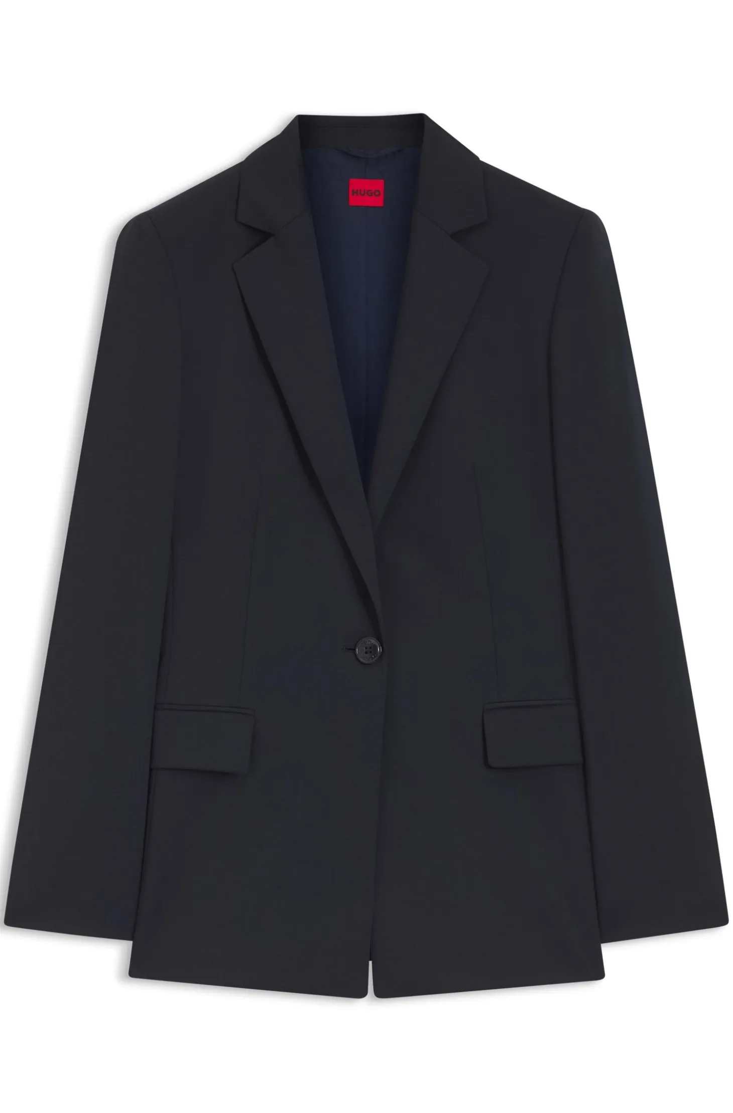 Regular-fit jacket with notch lapels
