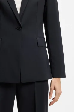 Regular-fit jacket with notch lapels