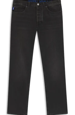 Regular-fit jeans in black washed denim