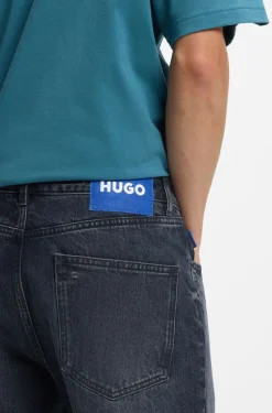 Regular-fit jeans in dark-blue denim