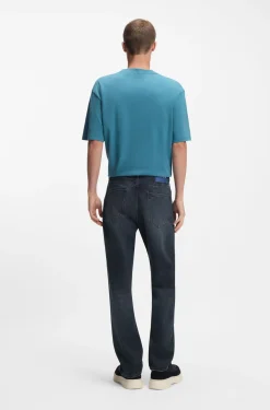 Regular-fit jeans in dark-blue denim
